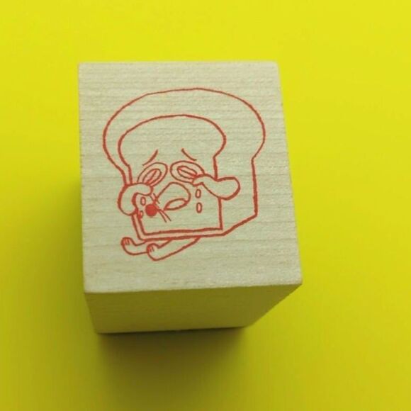 Pan dorobo Bread Thief set of 6 stamps with ink case included. - Picture 3 of 11